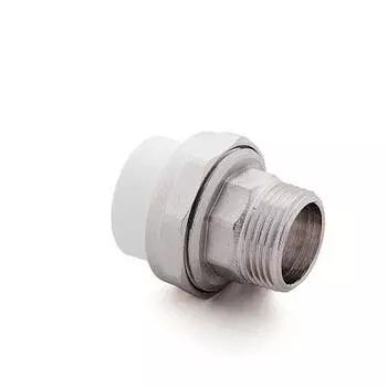 Муфта РосТурПласт разъемная, ∅25мм x 1/2", НР, полипропилен (10643)