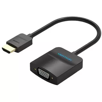 Конвертер Vention, HDMI(19M)-VGA(15F)/Jack 3.5mm(F)/microUSB(F), черный (ACHBB)