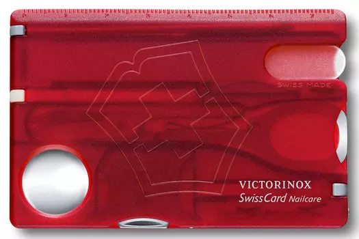 Мультитул карточка 13 в 1, красный, VICTORINOX SwissCard Nailcare (0.7240.T)
