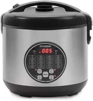 Мультиварка Hyundai HYMC-1615 5 л, 900 Вт, серебристый/черный