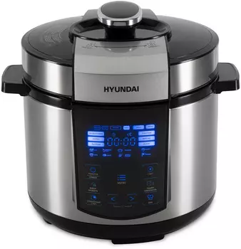 Мультиварка-скороварка Hyundai HYMC-1618 5 л, 1 кВт, серебристый/черный