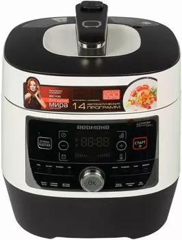 Мультиварка-скороварка Redmond RMC-P350 5 л, 900 Вт, белый/черный (RMC-P350)