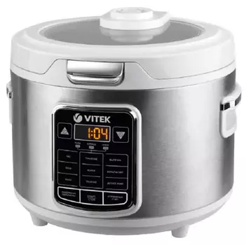 Мультиварка VITEK VT-4281 4 л, 800 Вт, серебристый/белый