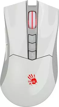 Мышь беспроводная A4Tech Bloody R90 Plus, 5000dpi, оптическая светодиодная, USB/Радиоканал, белый/серый (R90 PLUS GREUISH WHITE)
