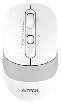 Мышь беспроводная A4Tech Fstyler FB10CS, 2000dpi, оптическая светодиодная, Bluetooth/Радиоканал, белый/серый (FB10CS USB GRAYISH WHITE)