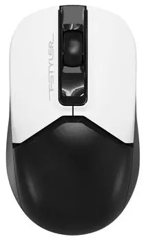 Мышь беспроводная A4Tech Fstyler FB12S, 1200dpi, оптическая светодиодная, Bluetooth/USB, белый/черный (FB12S USB PANDA)