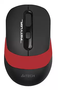 Мышь беспроводная A4Tech Fstyler FG10, 2000dpi, оптическая светодиодная, Wireless, USB, черный/красный
