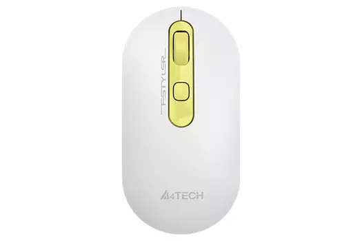Мышь беспроводная A4Tech Fstyler FG20, 2000dpi, оптическая светодиодная, USB, белый/желтый (FG20 (DAISY))