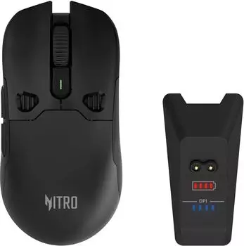 Мышь беспроводная ACER Nitro OMR404, 6400dpi, оптическая светодиодная, Bluetooth/Радиоканал, черный (ZL.MCEEE.02T)