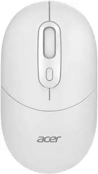 Мышь беспроводная Acer OMR301, 1600dpi, оптическая светодиодная, Bluetooth/Радиоканал/USB, белый (ZL.MCECC.01U)