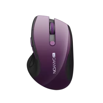Мышь беспроводная CANYON CNS-CMSW01P, 1600dpi, оптическая светодиодная, Wireless, USB, фиолетовый