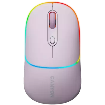 Мышь беспроводная Canyon MW-22, 1600dpi, оптическая светодиодная, Bluetooth/Радиоканал, розовый (CNS-CMSW22PR)