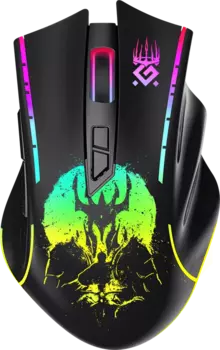 Мышь беспроводная Defender KRONOS GM-695, 1600dpi, оптическая светодиодная, USB/Радиоканал, черный (52695)