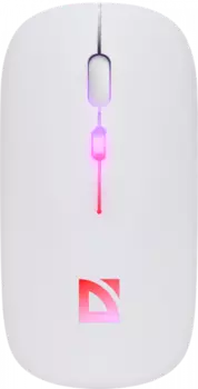Мышь беспроводная Defender Touch MM-997, 1600dpi, оптическая светодиодная, Bluetooth/Радиоканал, белый (52998)
