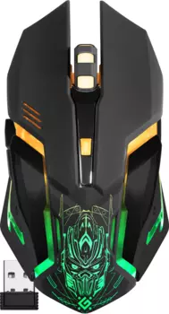 Мышь беспроводная Defender Trigger GM-934, 3200dpi, оптическая светодиодная, USB, черный (52934)