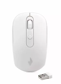 Мышь беспроводная Gembird MUSW-355-W, 1600dpi, оптическая светодиодная, USB, белый (MUSW-355-W)