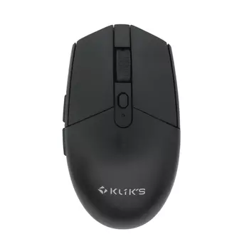 Мышь беспроводная KLIKS 101MW, 1600dpi, оптическая светодиодная, USB/Радиоканал, черный (LW-101MW)