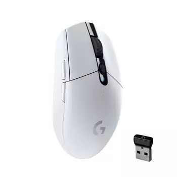 Мышь беспроводная Logitech G305 Lightspeed, 12000dpi, оптическая светодиодная, USB, белый (910-005291)