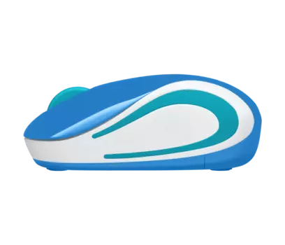 Мышь беспроводная Logitech M187, 1000dpi, оптическая светодиодная, USB, белый/голубой