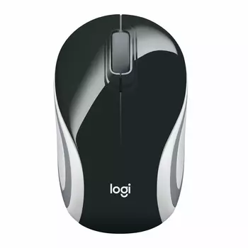Мышь беспроводная Logitech Mini M187, 1000dpi, оптическая светодиодная, USB, черный (910-002731)