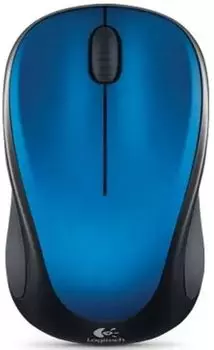 Мышь беспроводная Logitech M235, 1000dpi, оптическая светодиодная, USB/Радиоканал, черный/синий (910-007131)