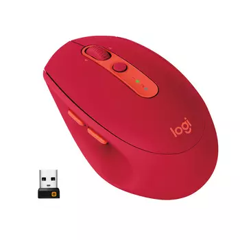 Мышь беспроводная Logitech M590, 1000dpi, оптическая светодиодная, Wireless, USB, красный (910-005199)