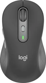 Мышь беспроводная Logitech M750 L Large, 4000dpi, оптическая светодиодная, Bluetooth/Радиоканал, графит (910-006266)