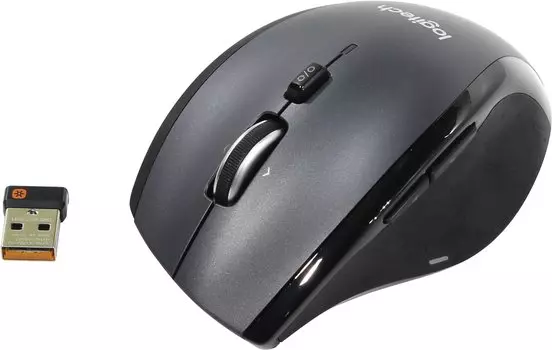 Мышь беспроводная Logitech Marathon M705, 1000dpi, оптическая лазерная, USB/Радиоканал, черный/серый (910-001949/910-001964/910-006034)