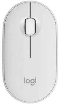 Мышь беспроводная Logitech Pebble 2 M350s, 4000dpi, оптическая светодиодная, Bluetooth/Радиоканал, белый (910-007013)