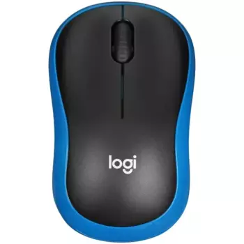 Мышь беспроводная Logitech Wireless Mouse M185, 1000dpi, оптическая светодиодная, USB, черный/голубой (910-002239/910-002632)