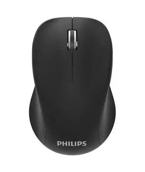 Мышь беспроводная PHILIPS M384, 1600dpi, оптическая светодиодная, USB, черный (SPK7384)
