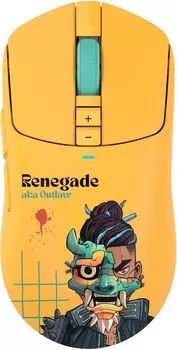 Мышь беспроводная/проводная A4Tech Bloody R72 Ultra Duo Renegade Sunset, 20000dpi, оптическая светодиодная, USB/Радиоканал, желтый (R72 ULTRA DUO)