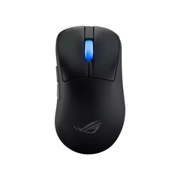 Мышь беспроводная/проводная ASUS P714 ROG KERIS II WL ACE, 42000dpi, оптическая светодиодная, Bluetooth/Радиоканал/USB, черный (90MP03N0-BMUA00)