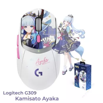 Мышь беспроводная/проводная Logitech G309 Lightspeed Ayaka Special Edition , 25600dpi, оптическая светодиодная, Bluetooth/Радиоканал/USB, белый (910-007479)