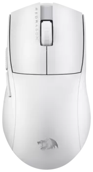 Мышь беспроводная/проводная Redragon K1ng 4K Pro, 26000dpi, оптическая светодиодная, Bluetooth/Радиоканал/USB, белый (72212)