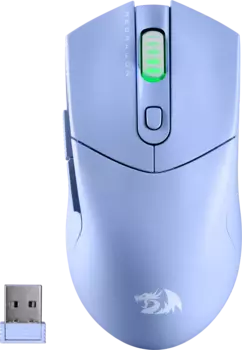 Мышь беспроводная/проводная Redragon ST4R Pro, 26000dpi, оптическая светодиодная, Bluetooth/Радиоканал/USB, синий (72267)