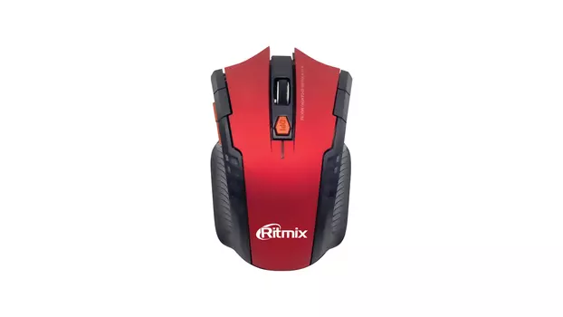 Мышь беспроводная Ritmix RMW-115, 1600dpi, оптическая светодиодная, USB, красный