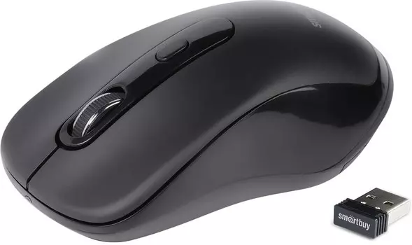 Мышь беспроводная SmartBuy 282AG, 1600dpi, оптическая светодиодная, USB, черный (SBM-282AG-K)