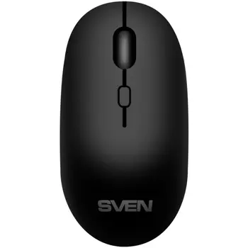 Мышь беспроводная Sven RX-222W, 1800dpi, оптическая светодиодная, Bluetooth/Радиоканал, черный (SV-021771)
