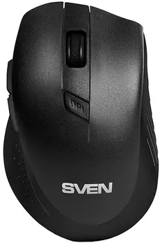 Мышь беспроводная Sven RX-425W, 1600dpi, оптическая светодиодная, USB, черный