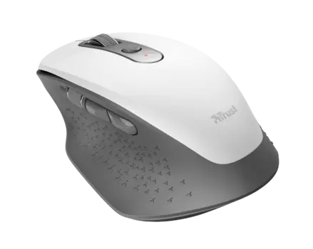 Мышь беспроводная Trust OZAA, 2400dpi, оптическая светодиодная, USB, белый/серый (24035)