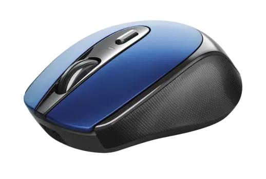 Мышь беспроводная Trust Zaya, 1600dpi, оптическая светодиодная, USB, синий/черный (24018)