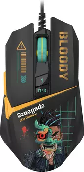 Мышь проводная A4Tech Bloody W63 Max Renegade, 12000dpi, оптическая светодиодная, USB, черный (4711422003710)