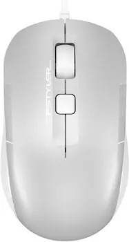 Мышь проводная A4Tech Fstyler FM26, 1600dpi, оптическая светодиодная, USB, белый/серебристый (FM26 USB (ICY WHITE))