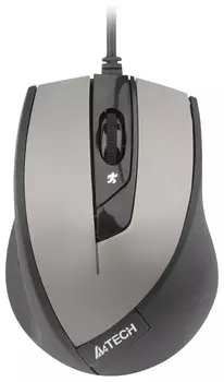 Мышь проводная A4Tech N-600X-2, 1600dpi, оптическая светодиодная, USB, серый
