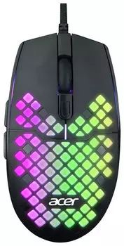 Мышь проводная ACER OMW134, 3200dpi, оптическая светодиодная, USB, черный (ZL.MCEEE.018)