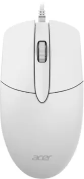 Мышь проводная ACER OMW300, 1200dpi, оптическая светодиодная, USB, белый (ZL.MCECC.01V)