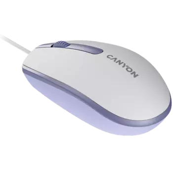 Мышь проводная Canyon M-10, 1000dpi, оптическая светодиодная, USB, белый (CNE-CMS10WL)