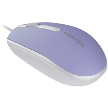 Мышь проводная Canyon M-10, 1000dpi, оптическая светодиодная, USB, сиреневый (CNE-CMS10ML)