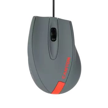 Мышь проводная Canyon M-11, 1000dpi, оптическая светодиодная, USB, графит/красный (CNE-CMS11DG)